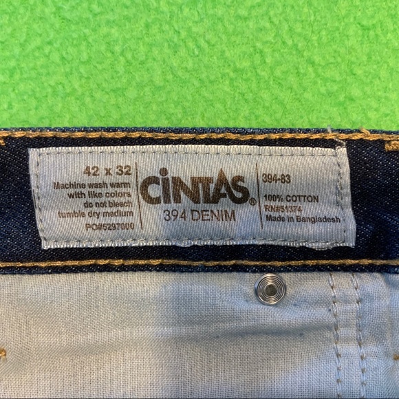 Cintas 394 Mens Rugged Denim Work Jeans 42x32 NWT - Picture 6 of 6